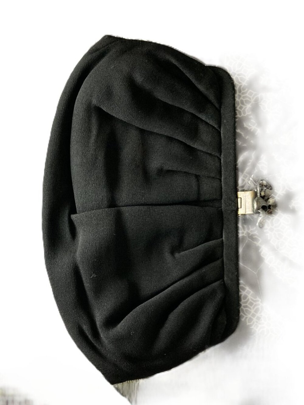 Soft Brushed Satin Black Evening Clutch - Classy Vintage by Martin